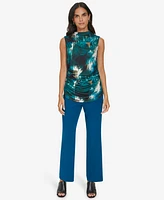 Calvin Klein Women's Sleeveless Mesh Abstract-Print Top