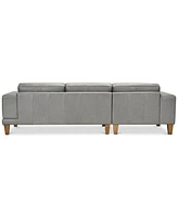 Niebee 2-Pc. Leather Sectional, Created for Macy's