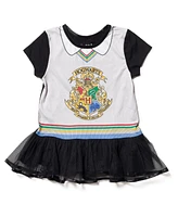 Harry Potter Girls Gryffindor Ravenclaw Cosplay T-Shirt Dress Leggings and Headband 3 Piece Outfit Set to