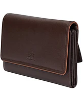 Mancini Women's Sonoma Rfid Secure Quad Fold Wallet