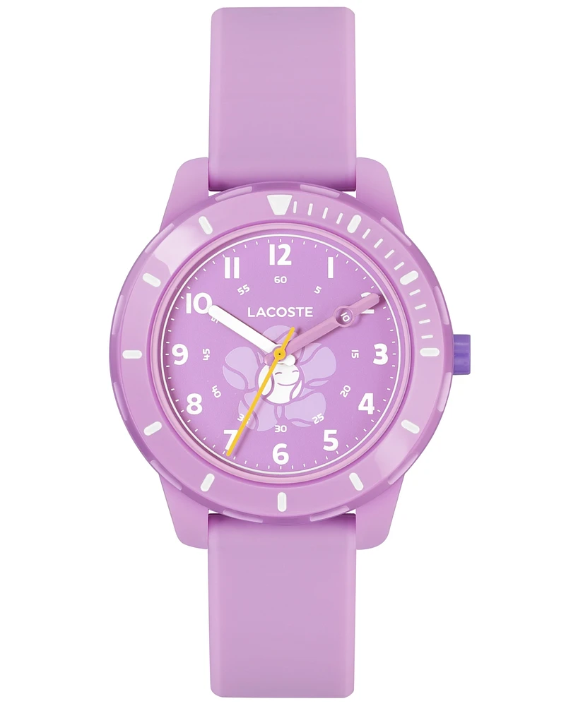 Lacoste Kids Mini Tennis Purple Silicone Strap Watch 34.5mm