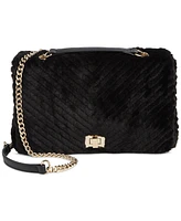 I.n.c. International Concepts Small Ajae Flap Chevron Faux Fur Shoulder Bag, Created for Macy's