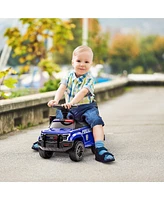 Simplie Fun Kids Push Car with Pa and Horn, Police Style