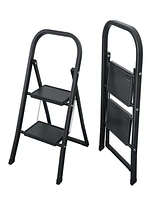 Streamdale Furniture 2-Step Folding Ladder Stool with Anti-Slip Pedal