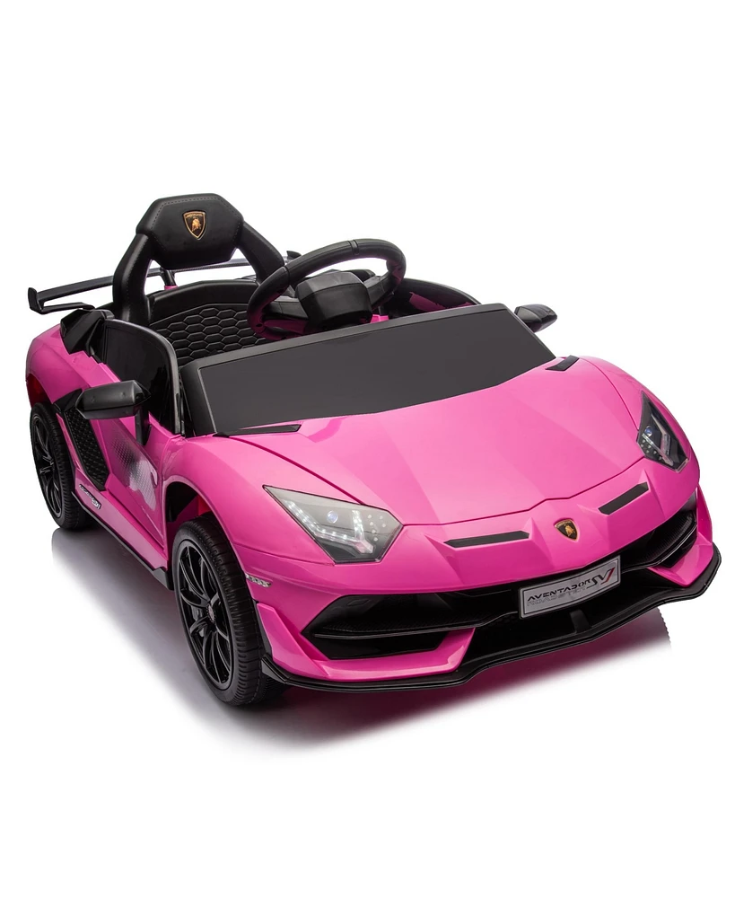 Simplie Fun Lamborghini Aventador Ride-On Car with Parental Control