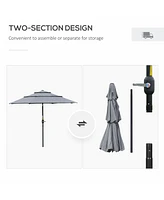 Streamdale Furniture 9FT 3-Tier Patio Market Umbrella with Tilt