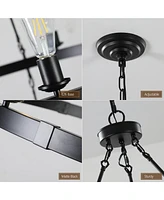 Retro style Large 2-Tier circular ceiling Ironwork chandelier