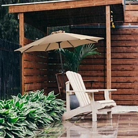 9ft Outdoor Patio Umbrella with Tilt and Crank, Uv and Waterproof (Khaki)