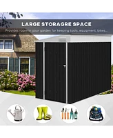 4' x 8' Outdoor Metal Storage Shed with Lock
