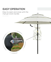 Streamdale Furniture 3-Tier Patio Umbrella with Crank and Tilt