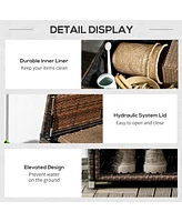 Outdoor Deck Box & Shoe Storage with Liner for Cushions, Toys, Tools