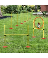 Streamdale Furniture 3-Piece Dog Agility Kit: Hoop, Hurdle, Weaves