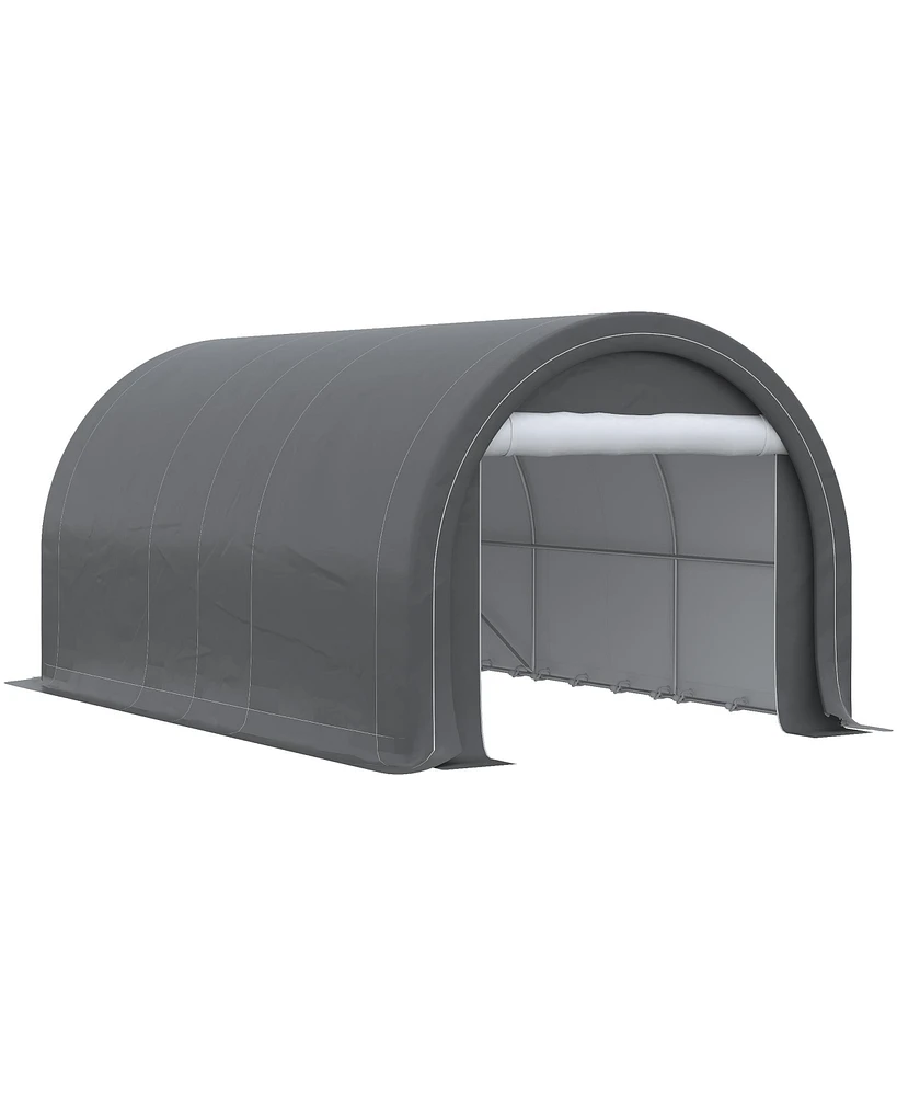 Streamdale Furniture Heavy-Duty Carport with Zippered Door and Uv Canopy