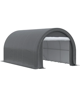 Streamdale Furniture Heavy-Duty Carport with Zippered Door and Uv Canopy