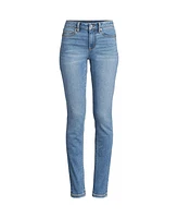 Lands' End Women's Recover Denim Mid Rise Slim Leg Jeans