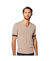 Bellemere New York Men's Striped Short-Sleeve Cashmere T-shirt