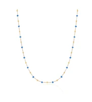 The Lovery Blue Enamel Bead Chain Necklace