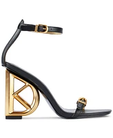 Donna Karan New York Women's Sculptural Logo Heel Sandals