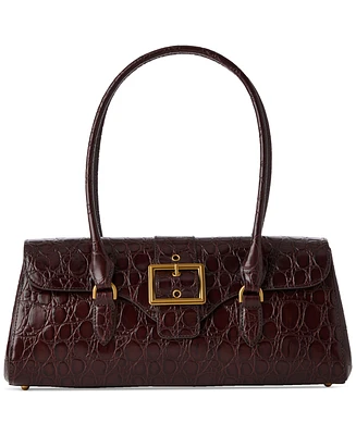 Brahmin Dayan Vanderbilt Embossed Leather Satchel