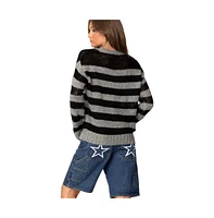 Edikted Women's Light Knit Striped Sweater