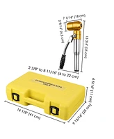 Yescom 6 Dies 6 Ton Hydraulic Knockout Hole Punch Driver Kit Hand Pump Tool 11-gauge