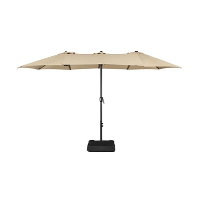Yaheetech 15 ft Outdoor Umbrella Tan