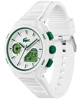 Lacoste Men's LC33 White Silicone Strap Watch, 45mm