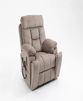 Simplie Fun Electric Lift Sofa with Massage, Tilt, and Cup Holders