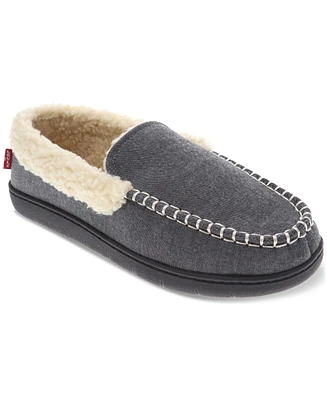 Levi's Men's Roger Faux-Sherpa Chambray Slippers