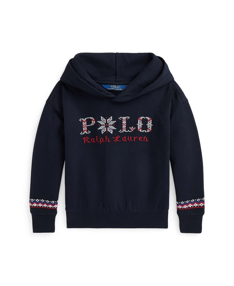 Polo Ralph Lauren Toddler and Little Girls Logo Fleece Hoodie Sweatshirt