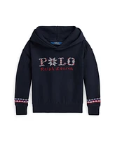 Polo Ralph Lauren Toddler and Little Girls Logo Fleece Hoodie Sweatshirt