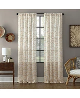 Jigsaw Embroidery Linen Blend Curtain
