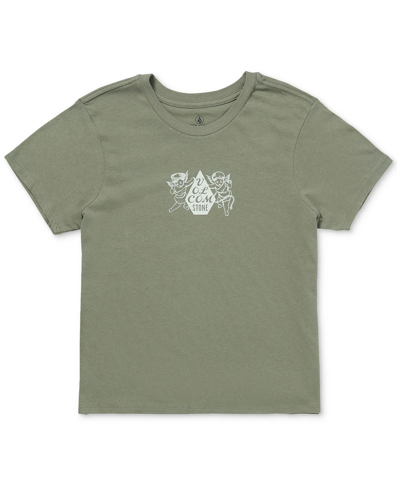 Volcom Juniors' Cupid Cotton Logo Graphic Baby T-Shirt