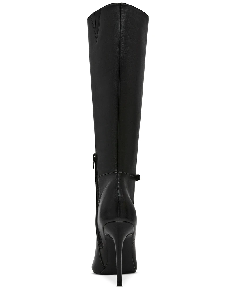 Steve Madden Women's Voca Wide-Calf Stiletto Tall Dress Boots