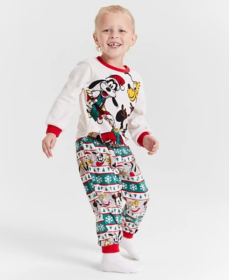 Mickey Mouse Toddler Boy Holiday Long Sleeve Leg 2-Piece Set