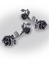 Betsey Johnson Faux Stone Rose Drop Earrings