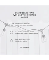 Brightech Glow 48ft Heavy Duty Weatherproof Led Outdoor Plug-In String Lights with Brass Hardware