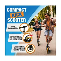 SereneLife Lightweight and Foldable Kick Scooter - Adjustable for Teens Adult, Alloy Deck with High Impact Wheels