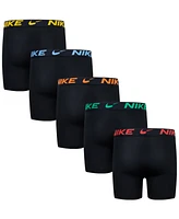 Nike Big Boys Dri-fit Polyester Color Pop Boxer Briefs Underwear, 5-Pack