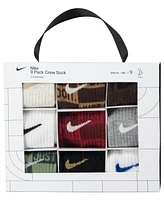 Nike Little Kids Holiday Crew Socks Box Set, 9-Pack