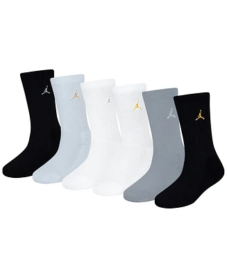 Jordan Big Kids' Everyday Essentials Crew Socks, 6-Pack