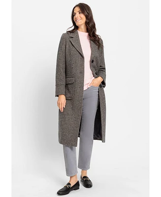 Olsen Women's Wool Blend Herringbone Coat