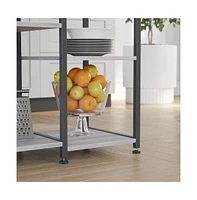 Slickblue Kitchen Storage Rack with Wire Basket