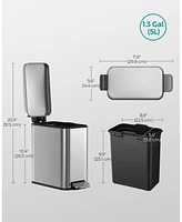 Slickblue Bathroom Trash Can and Toilet Brush Set