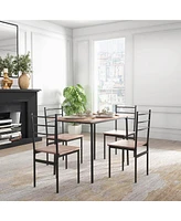 Streamdale Furniture 5-Piece Space-Saving Dining Table Set for Kitchen & Nook