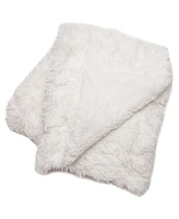 Chanasya Premium Wolf Faux Long Fur Throw Blanket - Soft, Fuzzy For Bed or Couch 50" x 65” Yellow