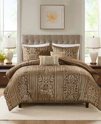 Madison Park Bella Jacquard 6-Pc. Comforter Set, King/California King