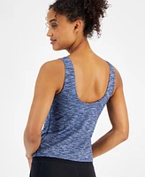 Id Ideology Women's Space-Dye Built-In-Bra Tank, Created for Macy's