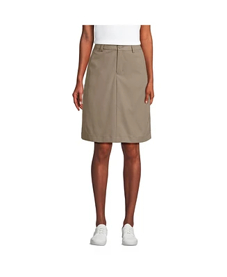 Lands' End Women's Active Performance Chino Skort Top of the Knee