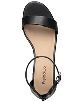 Style & Co Women's Janiee Ankle-Strap Block-Heel Sandals, Created for Macy's